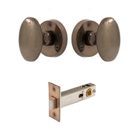 Knob Oval Rose - Passage in Natural Bronze