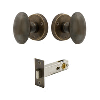 Knob Oval Rose - Passage in Oil Rubbed Bronze