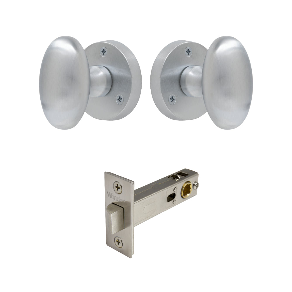 Knob Oval Rose - Passage in Satin Chrome