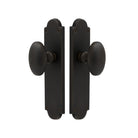 Oval Knob Latch in Dark Roman Brass