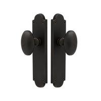 Oval Knob Latch in Dark Roman Brass