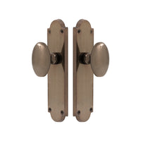 Oval Knob Latch in Natural Bronze