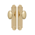 Oval Knob Latch in Polished Brass