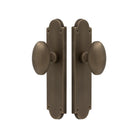 Oval Knob Latch in Roman Brass
