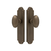 Oval Knob Latch in Roman Brass