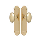 Oval Knob Latch in Unlacquered Satin Brass