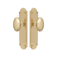Oval Knob Latch in Unlacquered Satin Brass