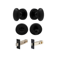 Camden - Round Rose Privacy Set in Matt Black