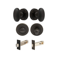 Camden - Round Rose Privacy Set in Dark Roman Brass