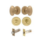 Camden - Round Rose Privacy Set in Matt Satin Brass