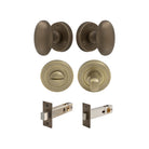Camden - Round Rose Privacy Set in Roman Brass