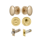 Camden - Round Rose Privacy Set in Unlacquered Brass