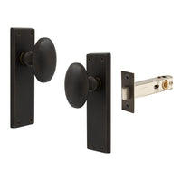 Knob Oval Plate - Passage in Dark Roman Brass