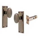 Knob Oval Plate - Passage in Natural Bronze
