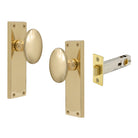 Knob Oval Plate - Passage in Polished Brass