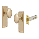 Knob Oval Plate - Passage in Unlacquered Brass