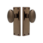 Oval Knob Latch in Antique Bronze
