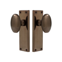 Oval Knob Latch in Antique Bronze