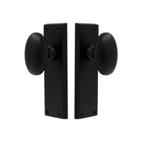 Oval Knob Latch in Matt Black