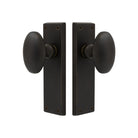 Oval Knob Latch in Dark Roman Brass