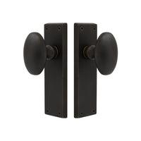 Oval Knob Latch in Dark Roman Brass