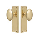 Oval Knob Latch in Polished Brass