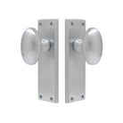 Oval Knob Latch in Satin Chrome