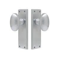 Oval Knob Latch in Satin Chrome