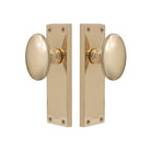 Oval Knob Latch in Unlacquered Brass