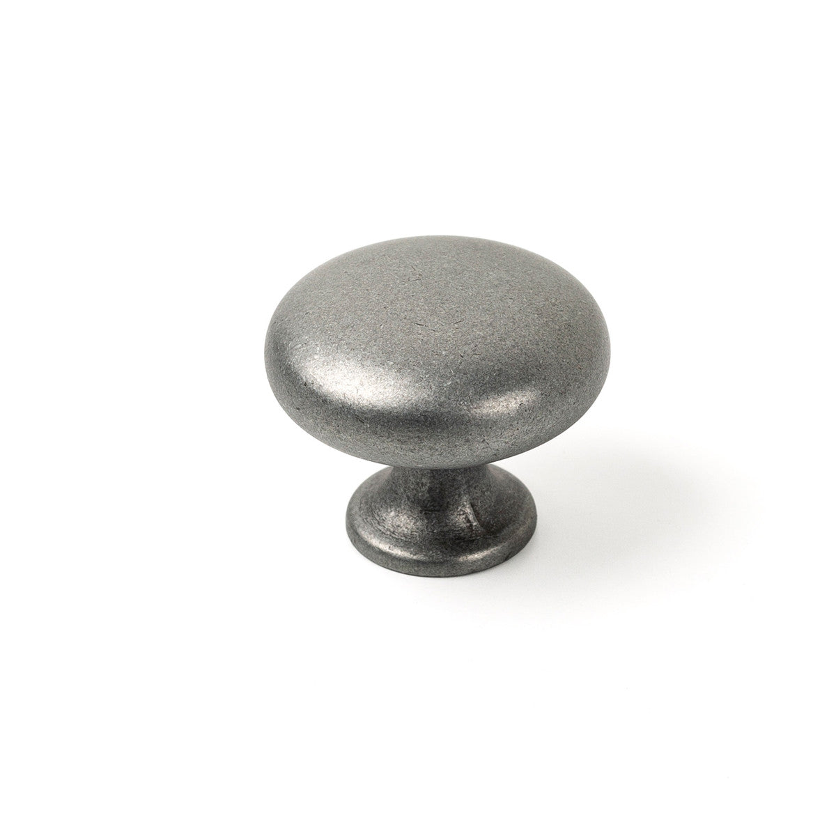 Momo DUKE round cabinet knob in polished white finish, showing smooth circular design for kitchen or furniture drawers