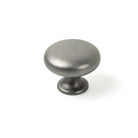 Momo DUKE round cabinet knob in polished white finish, showing smooth circular design for kitchen or furniture drawers