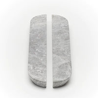 Dot Marble Handle Tundra Grey Large in Grey Tundar Marble