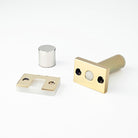Ghostop Jamb Mount Lighter Doors Polished Brass with Black Strike Ramp in Polished Brass/Black
