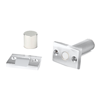 Ghostop Jamb Mount Lighter Doors Polished Nickel with Black Strike Ramp in Polished Nickel/Black