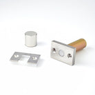 Ghostop Jamb Mount Lighter Doors Satin Stainless with Black Strike Ramp in Satin Stainless/Black