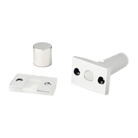 Ghostop Jamb Mount Lighter Doors |White PC with Black Strike Ramp in White PC/Black
