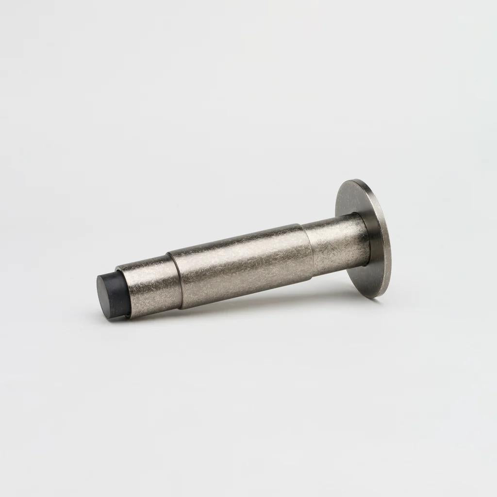 Lola Doorstop Tumbled Nickel in Tumbled Nickel