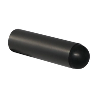 Wall Mount Tubular Door Stop Satin Gunmetal Grey 75mm in Graphite PVD