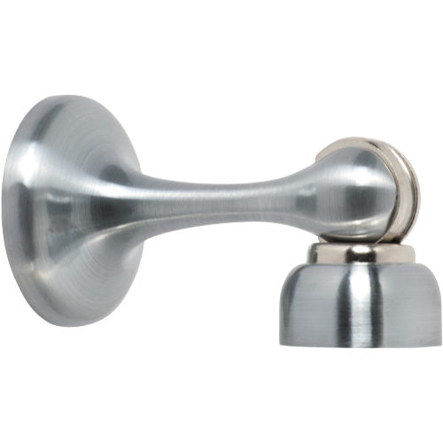 Door Stop Magnetic Satin Chrome D44xP93mm in Satin Chrome