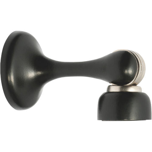 Door Stop Magnetic Matt Black D44xP93mm in Matt Black