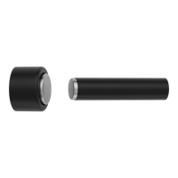 Door Stop Concealed Fix Pencil Magnetic Matt Black D17xP75mm in Matt Black