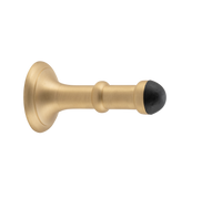 Door Stop Concealed Fix Large Satin Brass D43xP100mm in Satin Brass