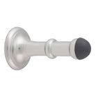 Tradco concealed fix door stop 80mm installed on a door, black finish, designed to protect walls from door impact.