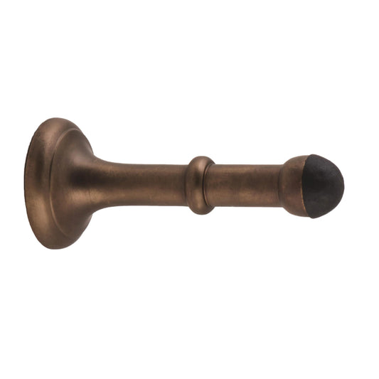Door Stop Concealed Fix Large Antique Brass D43xP100mm in Antique Brass