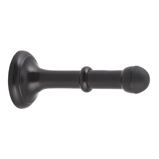 Door Stop Concealed Fix Large Matt Black D43xP100mm in Matt Black