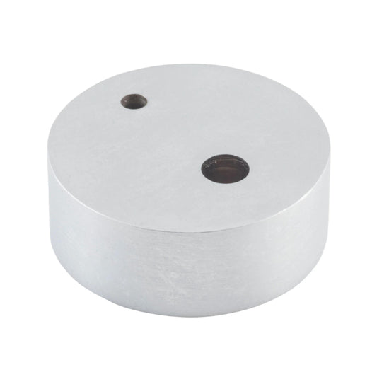 Door Stop Spacer Oval Satin Chrome H15xD40mm in Satin Chrome