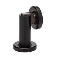 Magnetic Door Stop, Heavy Duty, 75mm Length in Black