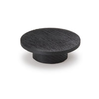 ECHO ROUND TIMBER KNOB 60MM BLACK WOODGRAIN in Black WoodGrain