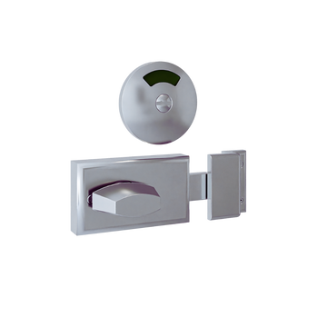 EasyFit Lock & Indicator Set with Staple ? With Screw Fixings in Satin Chrome