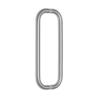 Barben BA-101 Symmetry Range entry pull handle with 19mm diameter, stainless steel finish, mounted on door for easy grip.